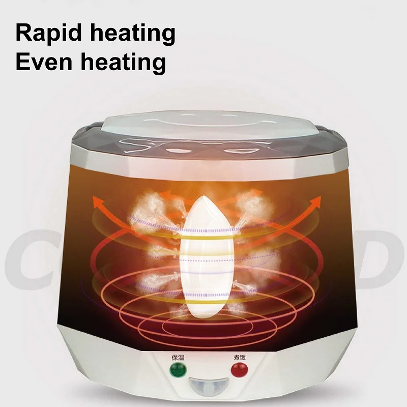 12v/24v carro mini panela de arroz aquecimento lancheira portátil temperatura constante vapor alimentos pote multifuncional para carro caminhão 1.6l
