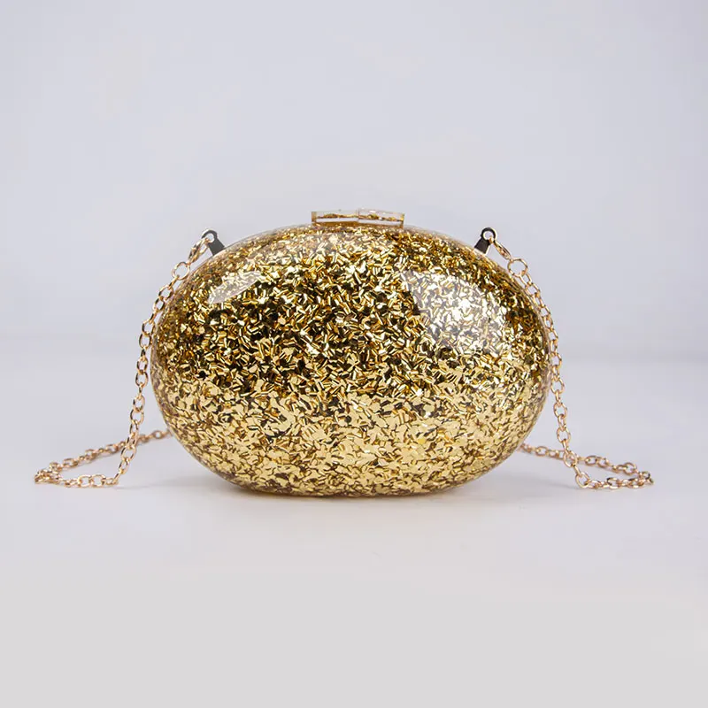 Shell Women's Luxury Bag Shoulder Crossbody Storage Handbag Evening Bags Glitter Genuine Fashion Woman Hand Gold Purse Brand Bag