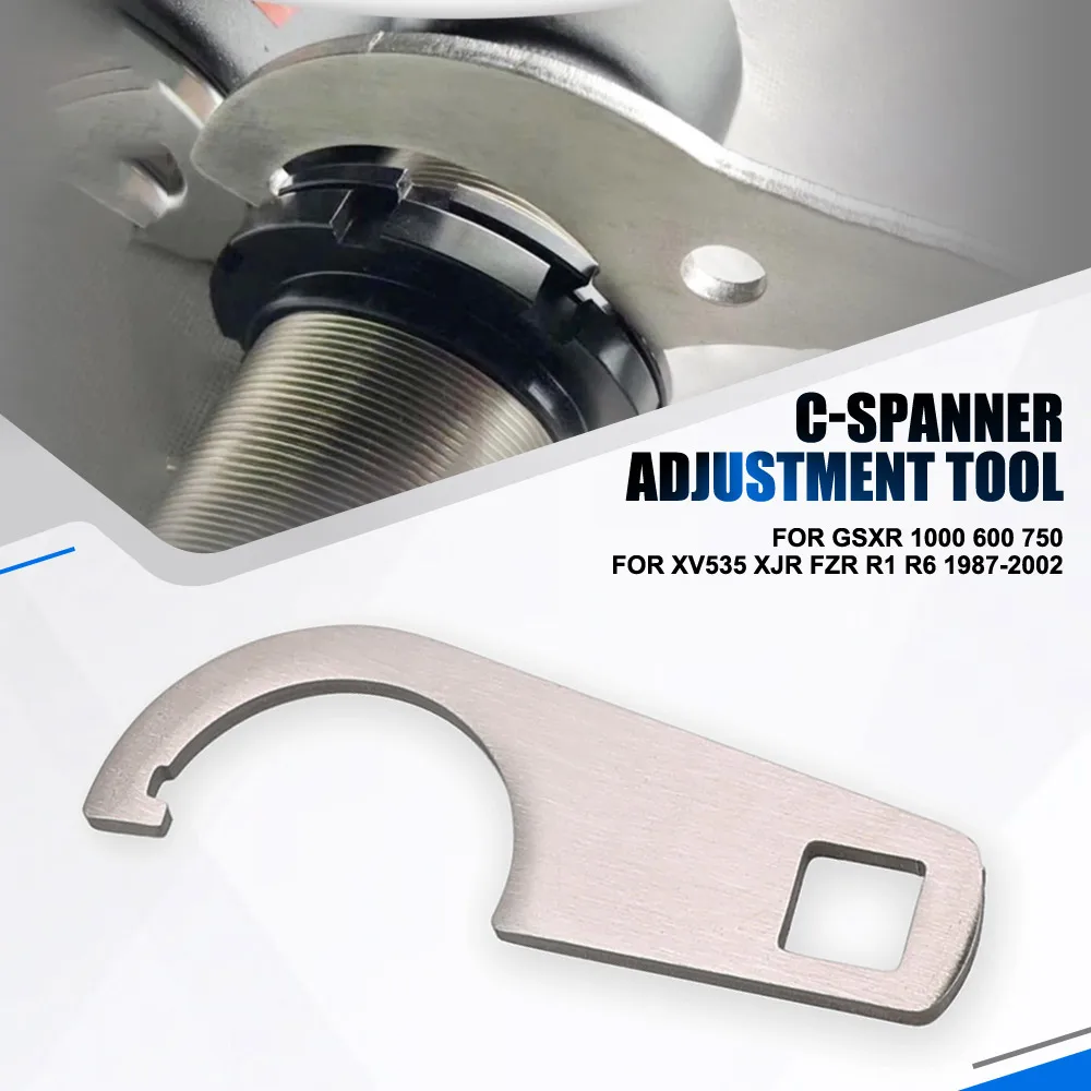 FOR Suzuki SV650 GSX-S1000F TL1000R VTX1300 Motorcycle C-Spanner Steering Stem Adjustment Tool FOR Yamaha XV750SE XV535 FZR600