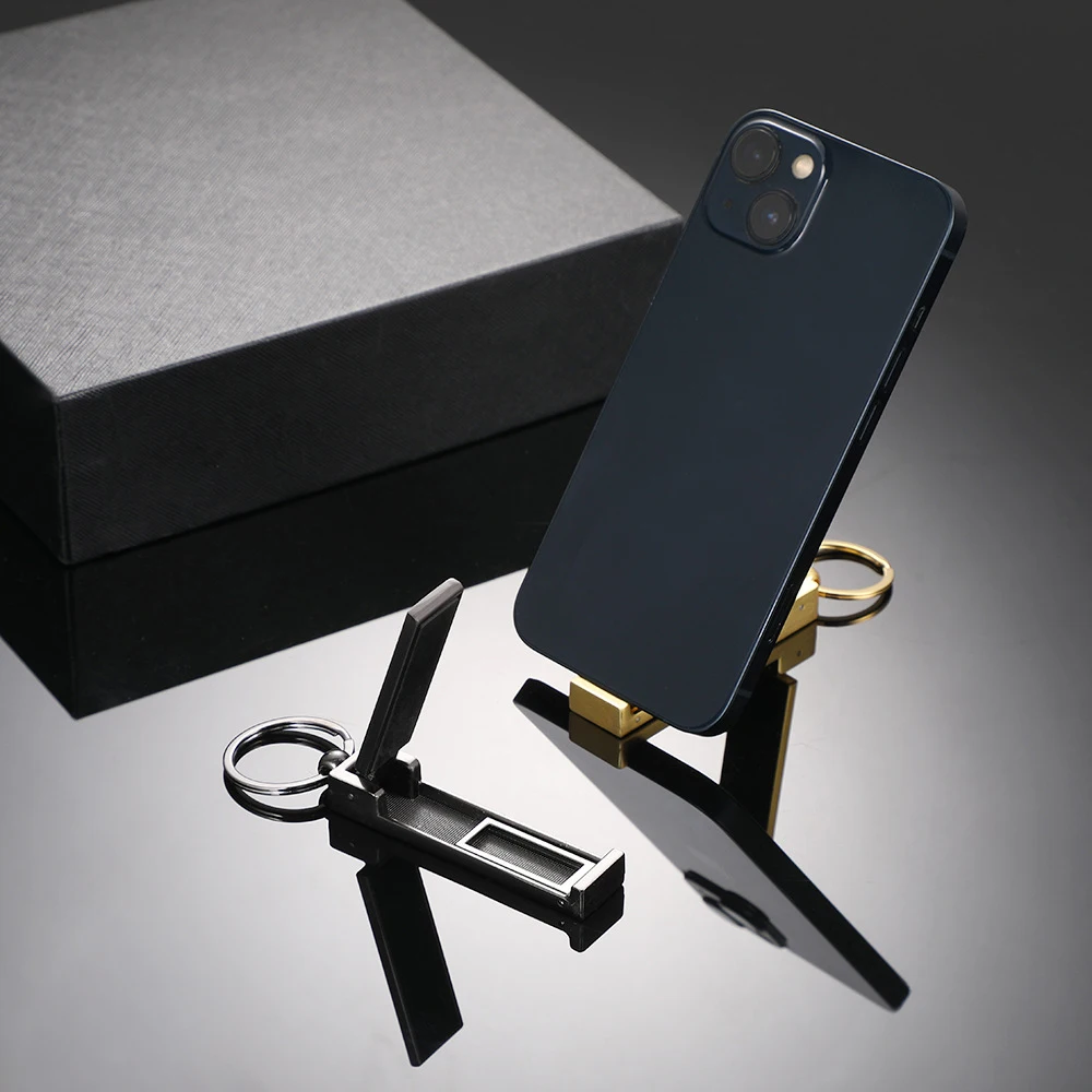 New Creative Metal Load-Bearing Hanging Bag Hook Key Chain Foldable Universal Multifunctional Desktop Phone Holder Key Ring