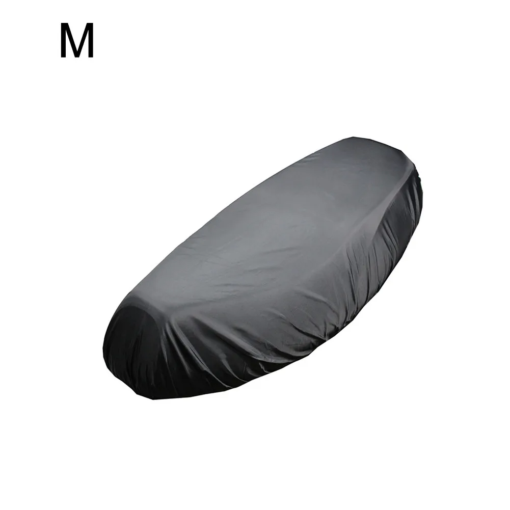 Motorcycle Seat Covers 210D Oxford Cloth Motorcycle Rain Cushion Cover Universal Flexible Waterproof Saddle Cover Black