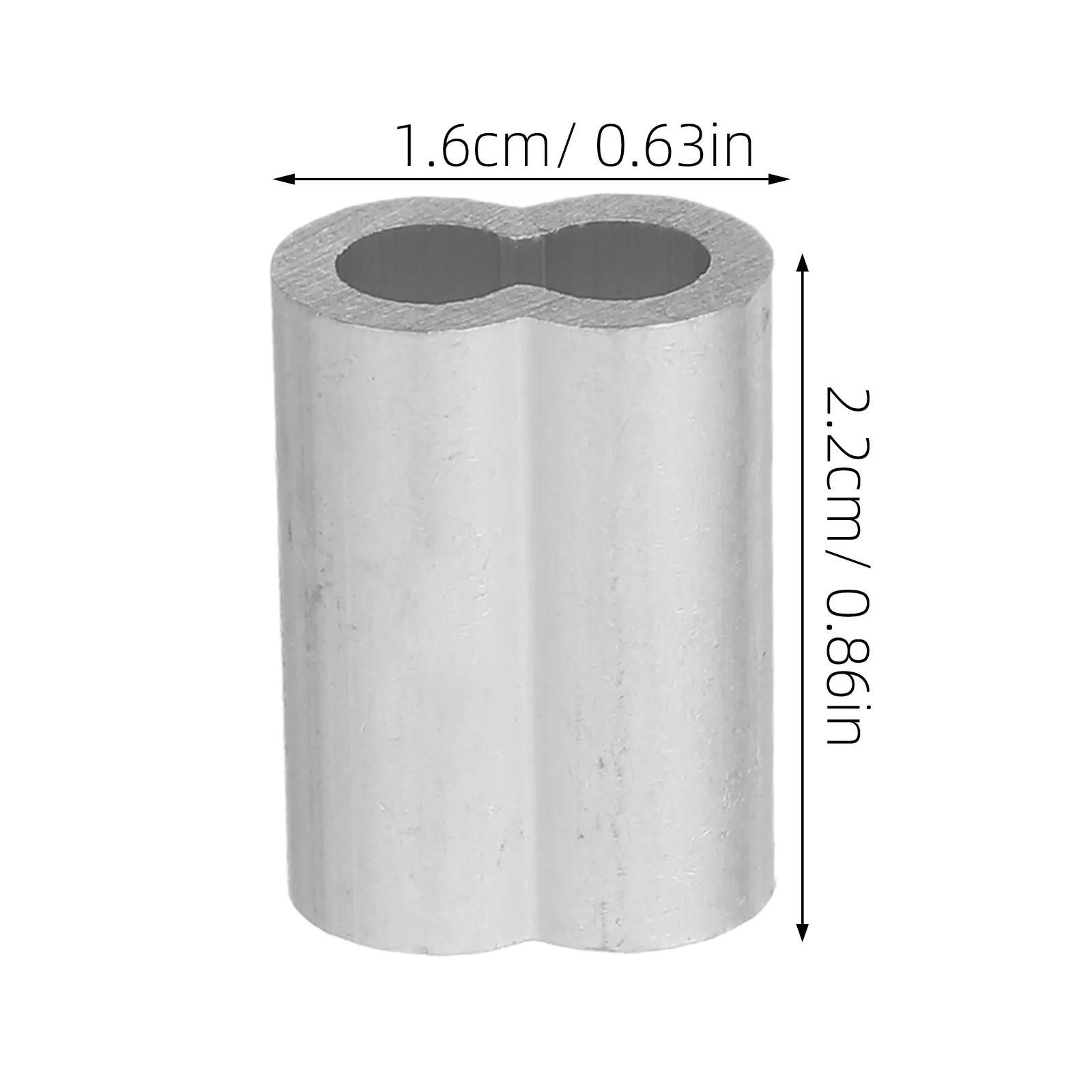 50Pcs Aluminum Double Crimp Sleeve Wire Rope Cable Ferrule for End Securing Outdoor Rigging Deck Railings Farm