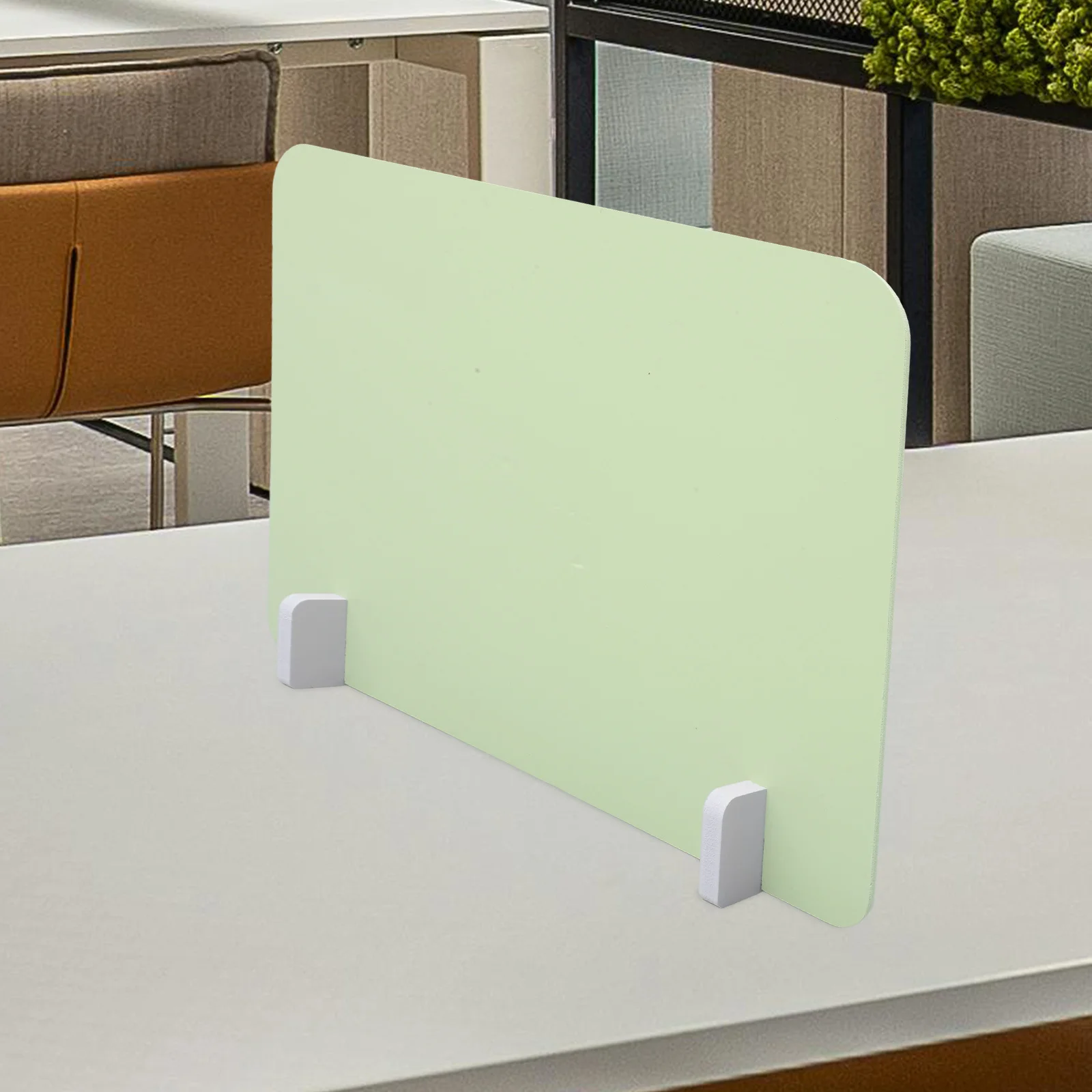 

1Set Desktop Divider Board Sneeze Guard for Countertop Privacy Panel Self Standing Portable Barrier Screen for Students Office