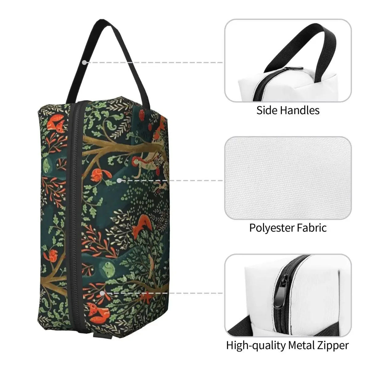 Whimsical Wonderland Polyester Men Business Portable Storage Bag Women Travel Cosmetic Bag Hanging Wash Pouch