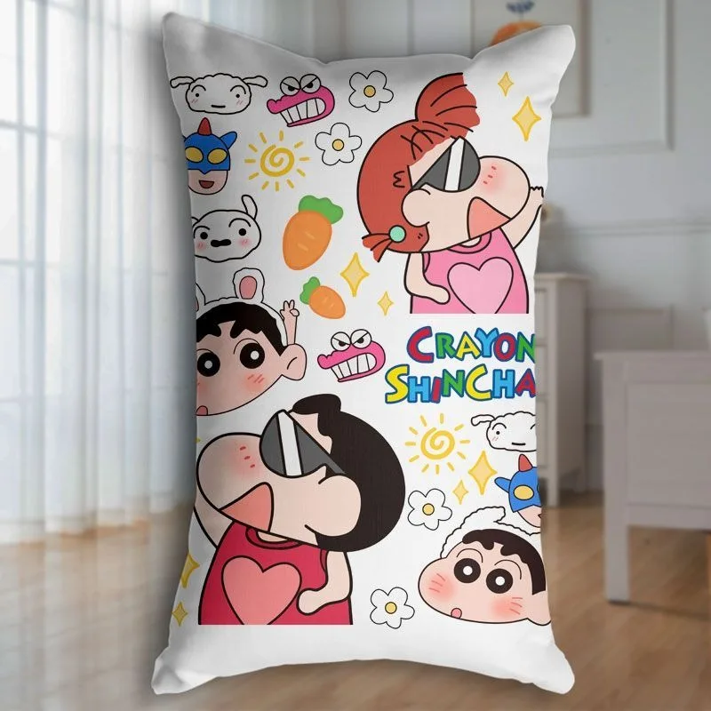 MINISO cute crayon Shin-chan printed pillowcase sofa cushion cover, bedroom room home decoration 30x50 40x60 50x70cm