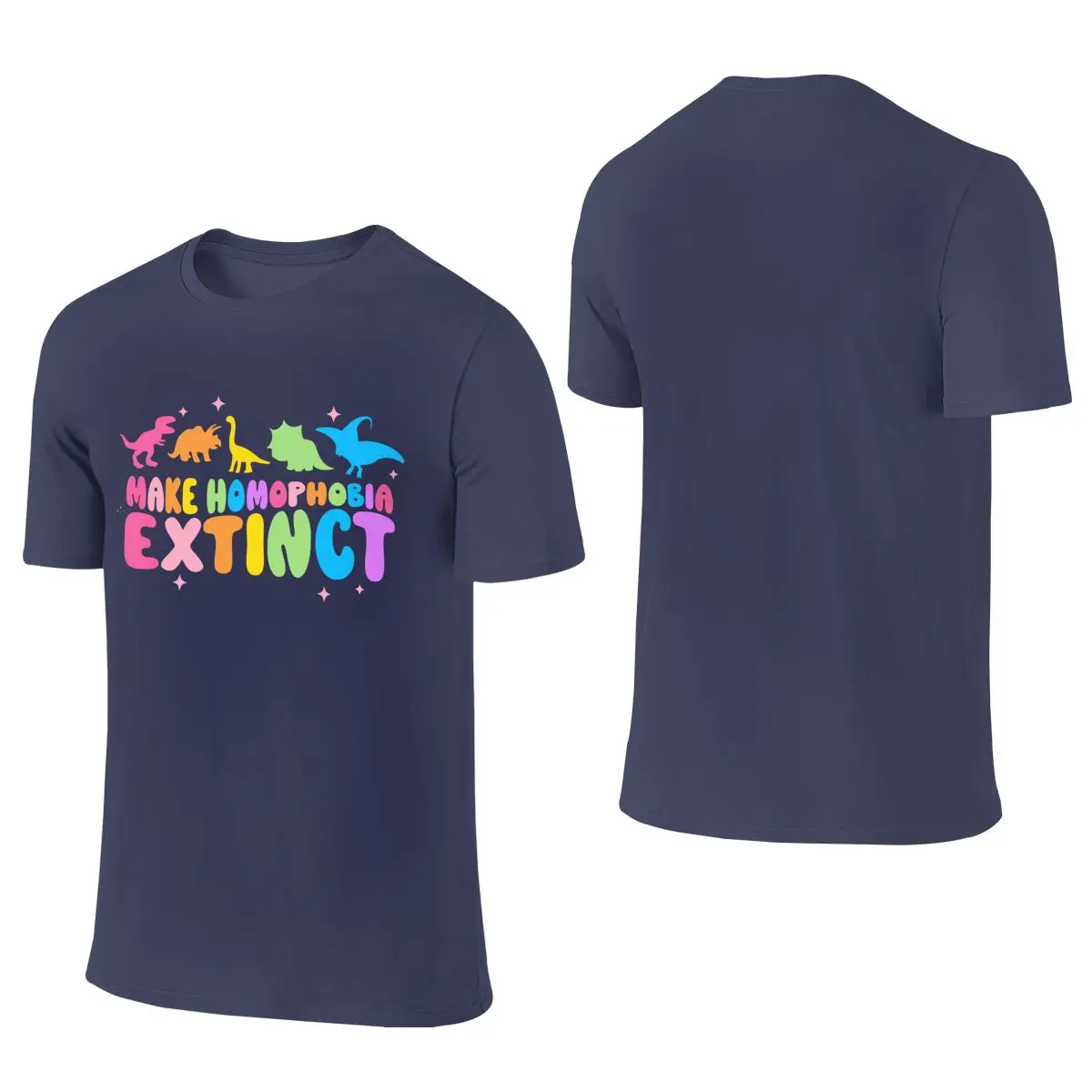 Make Homophobia Extinct Dating Reversible T-shirt Outdoor Trendy Brands   Short Sleeve