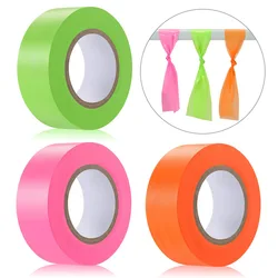 PVC Flagging Tape, Non-Adhesive Ribbon, Striped Fluorescent Streamer, Tree Marking Tape for Outdoor Identification