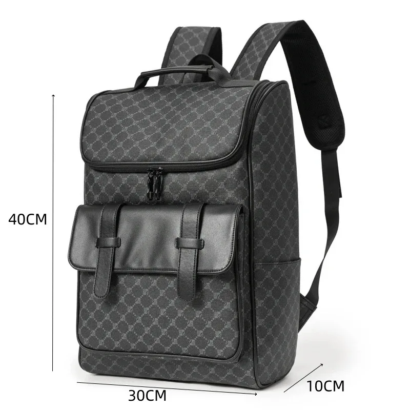 Luxury Plaid Backpacks Men Large Capacity Travel Backpack For Men Fashion Design Backpack 15 inch Laptop Bag Male Schoolbags