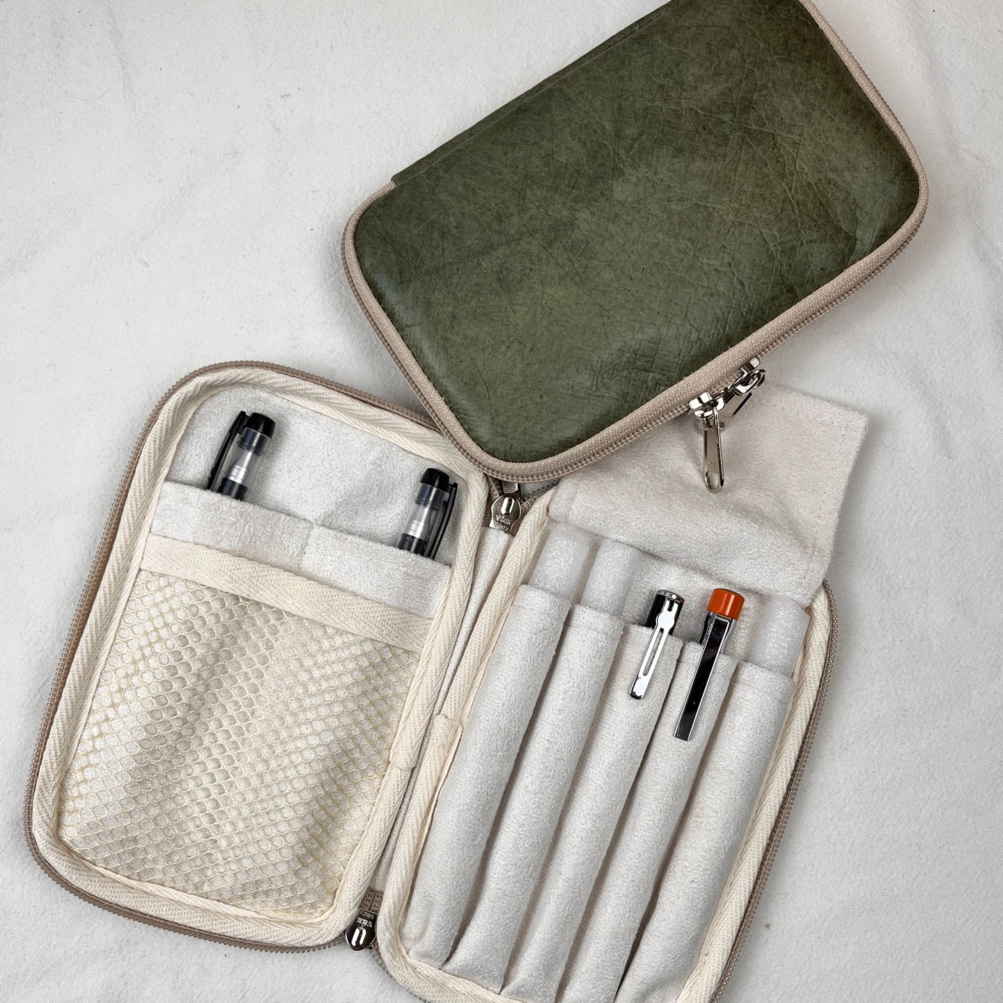 5-hole Pencil Case Fountain Pen Pouch Dupont Paper Material Stationery Storage Bag Handmade Limited-time Offer
