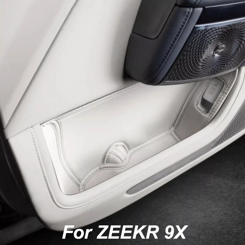 For Zeekr 9X 2025 2026 Door Side Storage Box Leather Door Slot Pad Storage Pocket Placement Box Car Accessories
