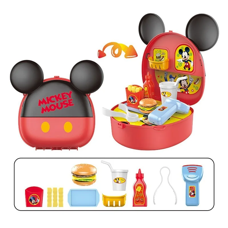 Disney Cartoon Minnie Girl Simulation Kitchenware Play House Toys Children\'s Educational Toys Mini Kitchen Set Birthday Gift