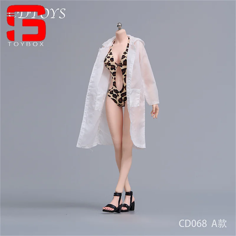 cdtoys cd068 1/6 Low Cut One Piece Swimsuit Hollowing Out Bikini Transparent Sun Protection Suit Fit 12