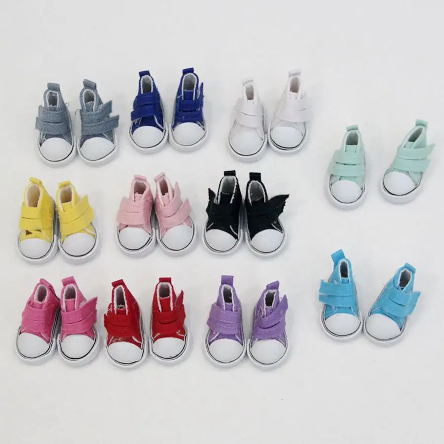 

5cm Canvas Shoes For 1/6 BJD Doll Fashion Mini Shoes Doll Shoes for Russian DIY Handmade Doll Doll Accessories