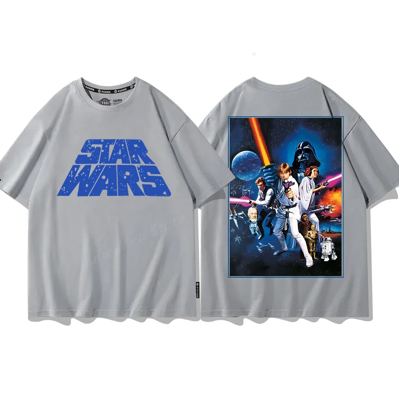 (Uniqlo) Short-sleeved Star Wars T-shirts for Men Cotton T-shirt Anime T-shirt Summer Women Cotton T-Shirt Mens Clothing Tshirts