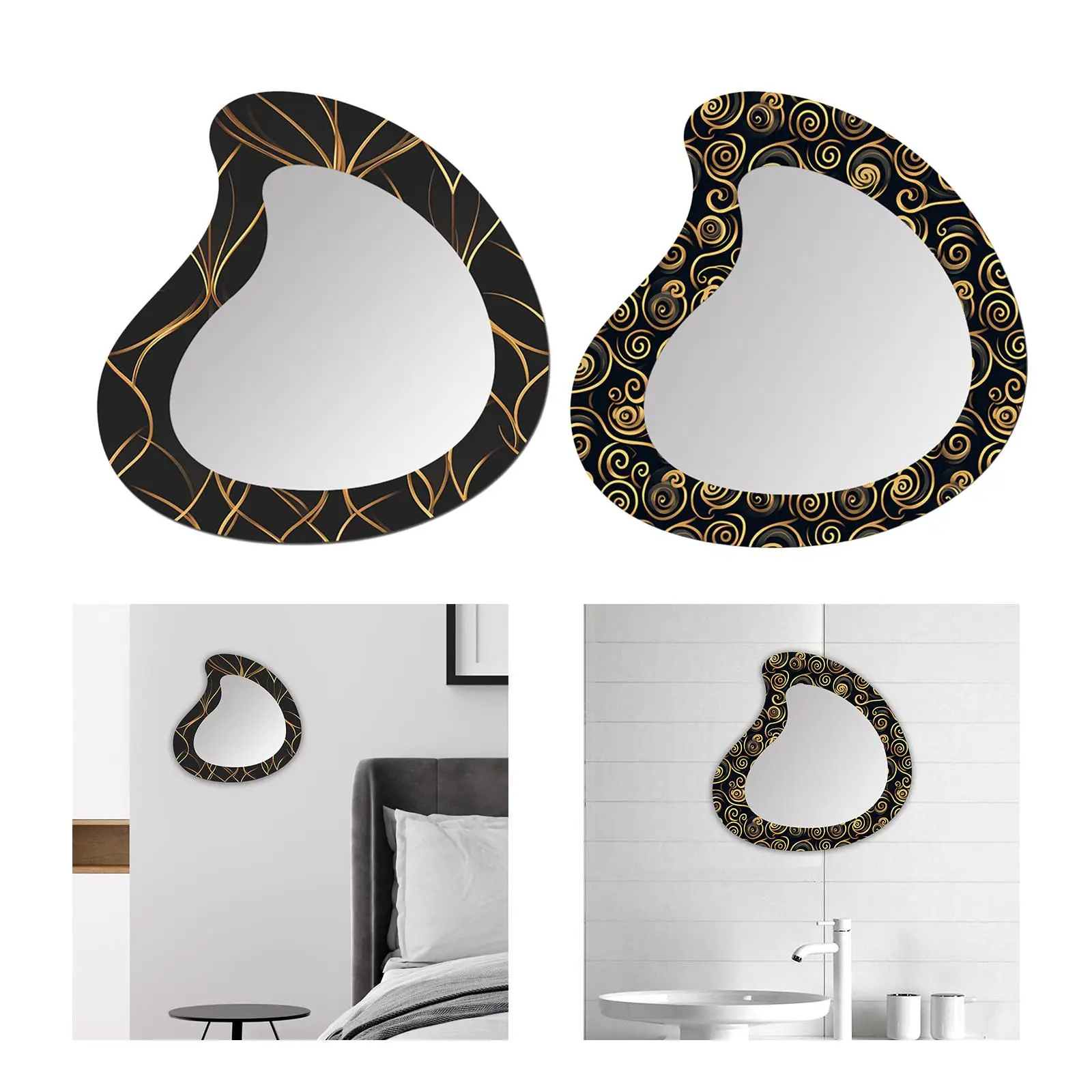 

Wall Mirror Dressing Mirror Vanity Mirror Accent Mirror Decorative Mirror for Bedroom Living Room Bathroom Dormitory Wall Decor
