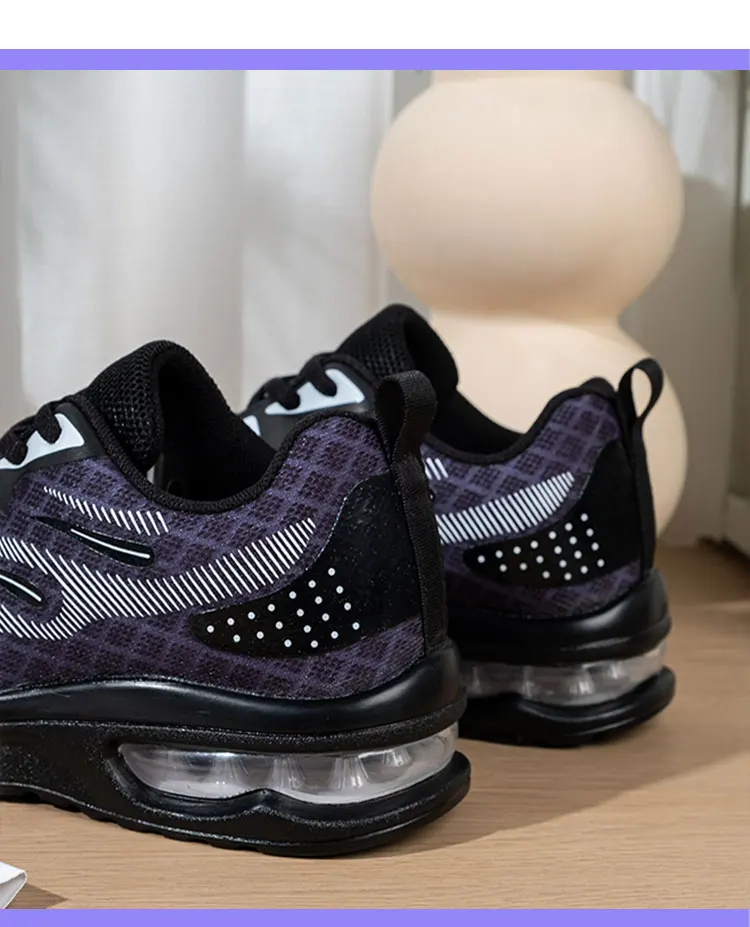 Frühling und Herbst Neue Damen Luftpolster-Sportschuhe Atmungsaktive Mesh-Leichtgewicht-Sneaker Modische Übergrößen-Fußbekleidung – Detail 4