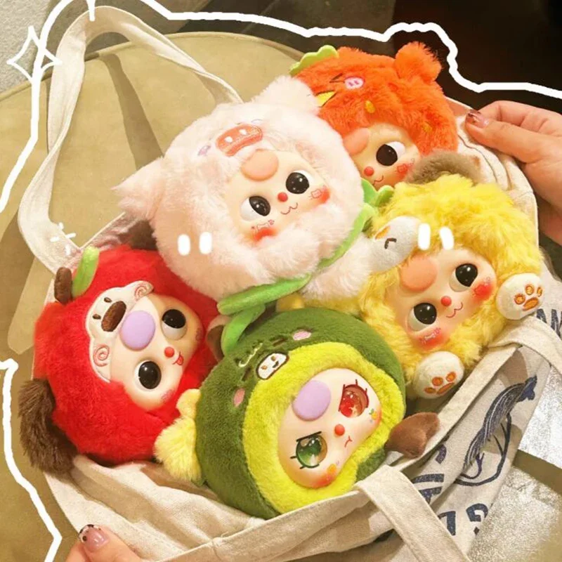 New Baby Three Truly Spoiling You Series Fruit Elements Soft Vinyl Doll Throw Pillow Toys Trendy Blind Box Girl Toys Gifts Limit