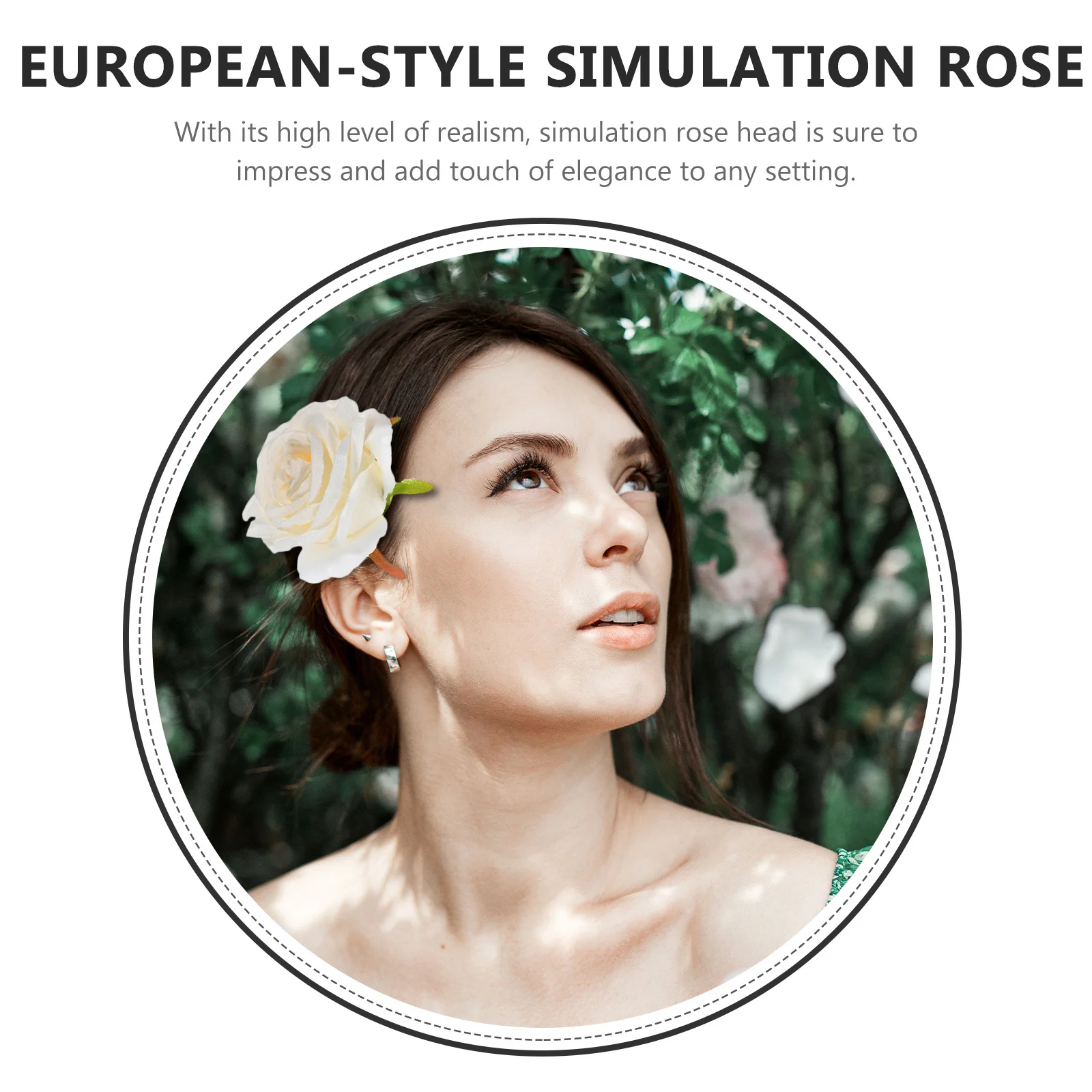 

6Pcs Artificial Roses Heads Simulation Flowers Silk Cloth for Wedding Party Table Centerpiece Decoration Romantic Wedding