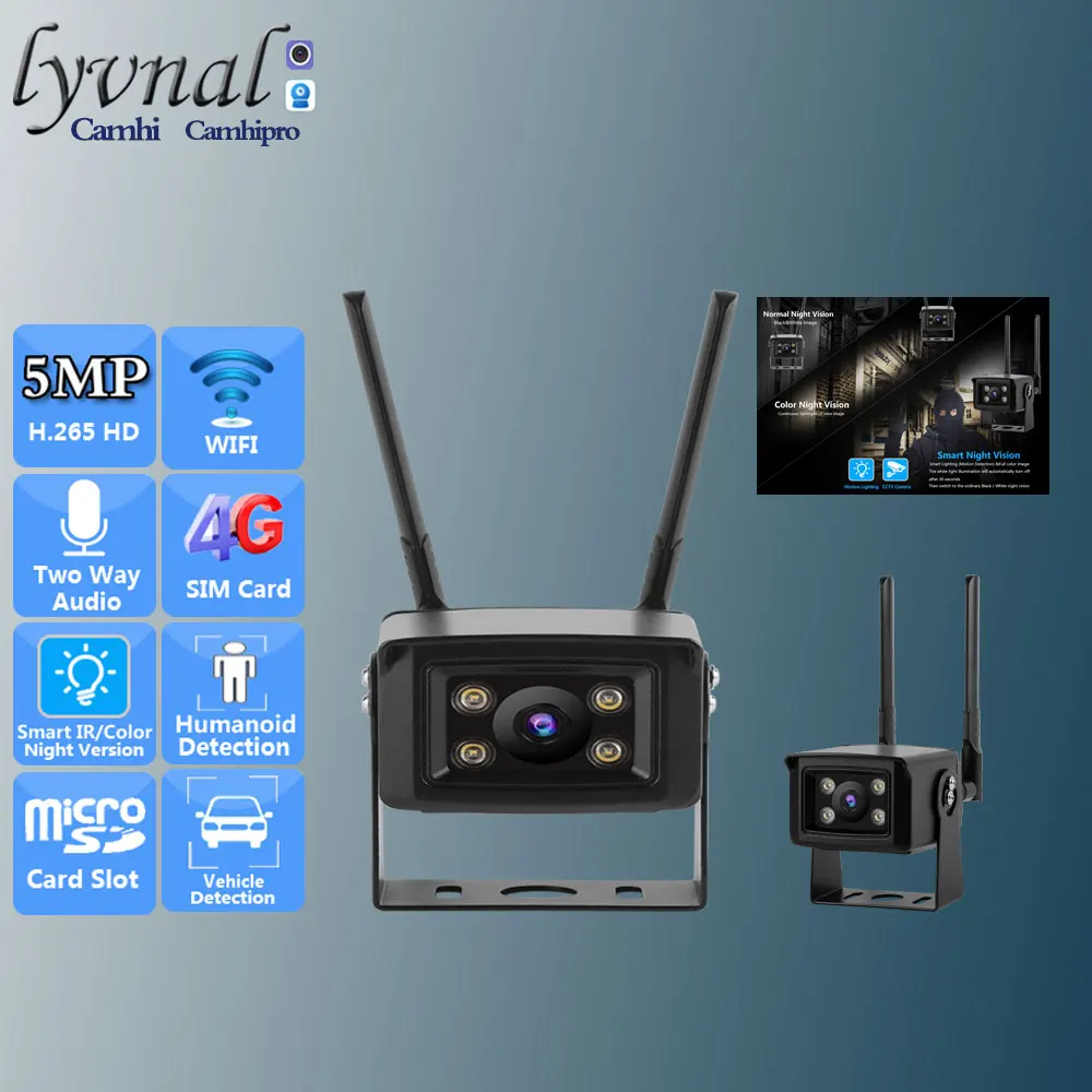 CRU. 5MP 3G 4G SIM Card Wireless Security Surveillance kамера 2.8mm Wifi Bullet In-vehicle Two Way Audio IR/Color Night Version