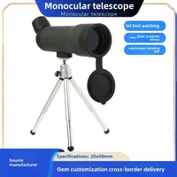 Factory Direct Sales High Definition High Power Small Telescope Viewing Target High-rise Indoor Viewing Portable 20x50 Bird Watc