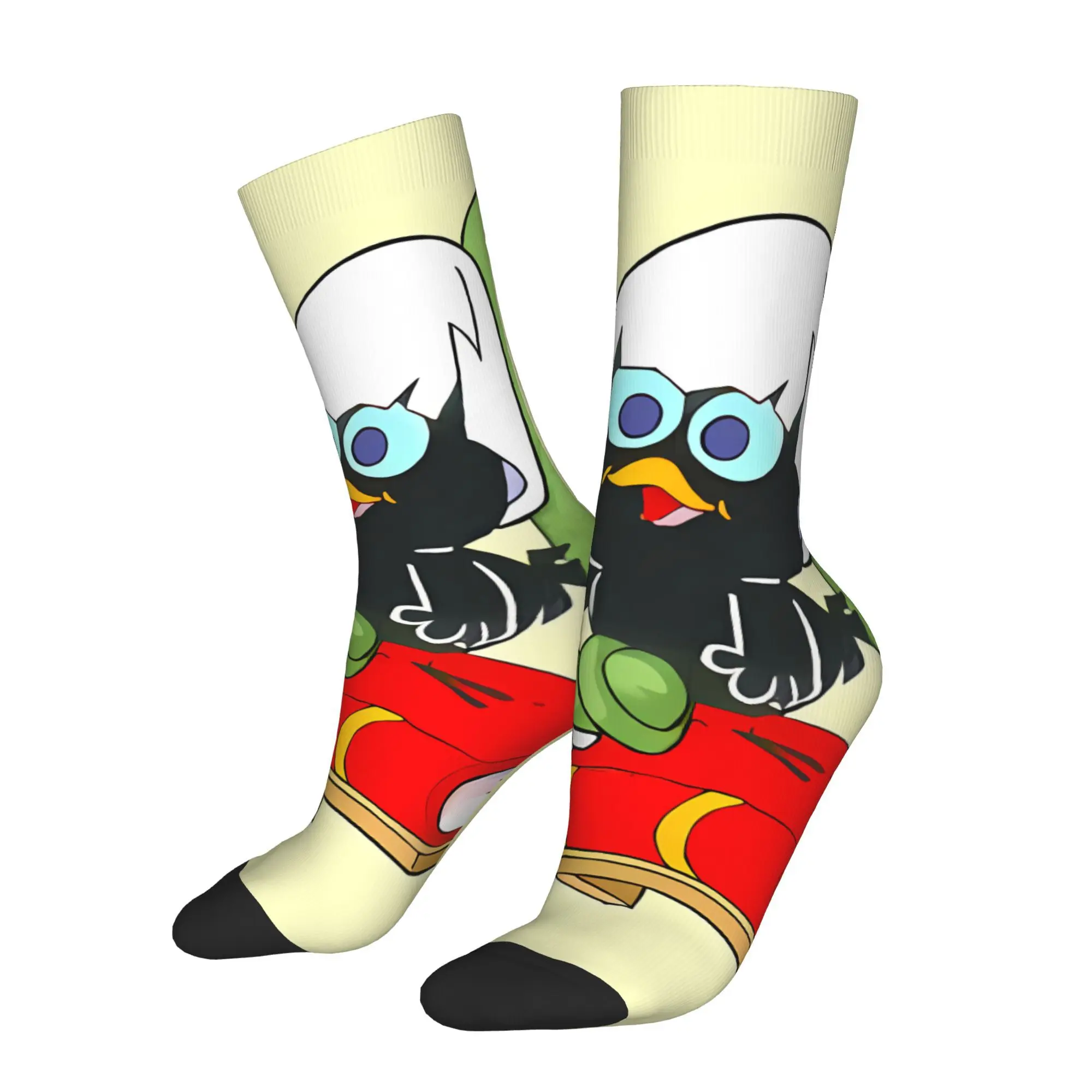 

Счастливые забавные мужские носки с рисунком курицы в стиле ретро, Харадзюку, хип-хоп, повседневные носки для экипажа, подарочный узор с принтом