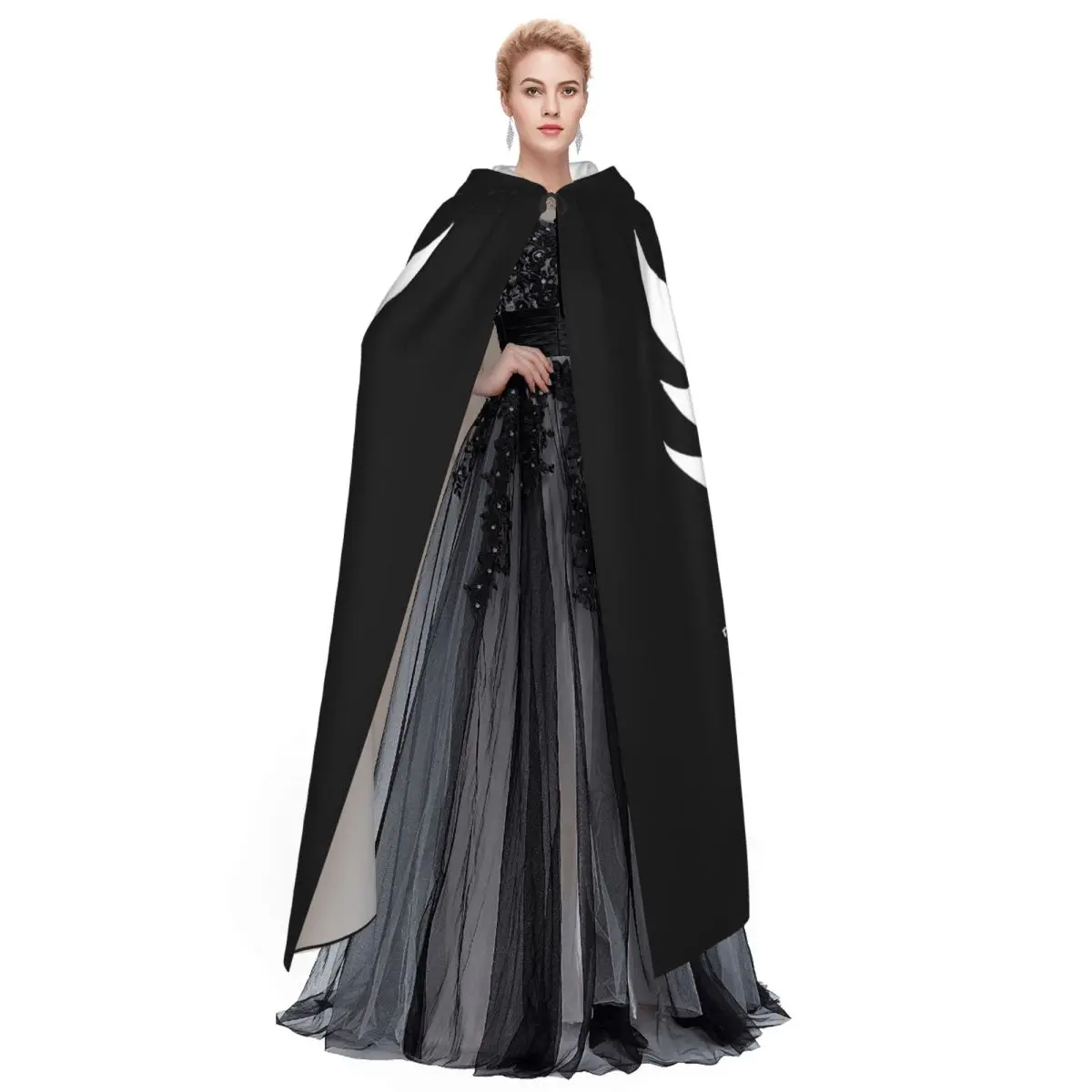 Game Tom Clancys The Division SHD Seal  Long Hooded Cloak Witch Medieval Costume Cosplay Cape HalloweenVampire Adult Unisex view 5