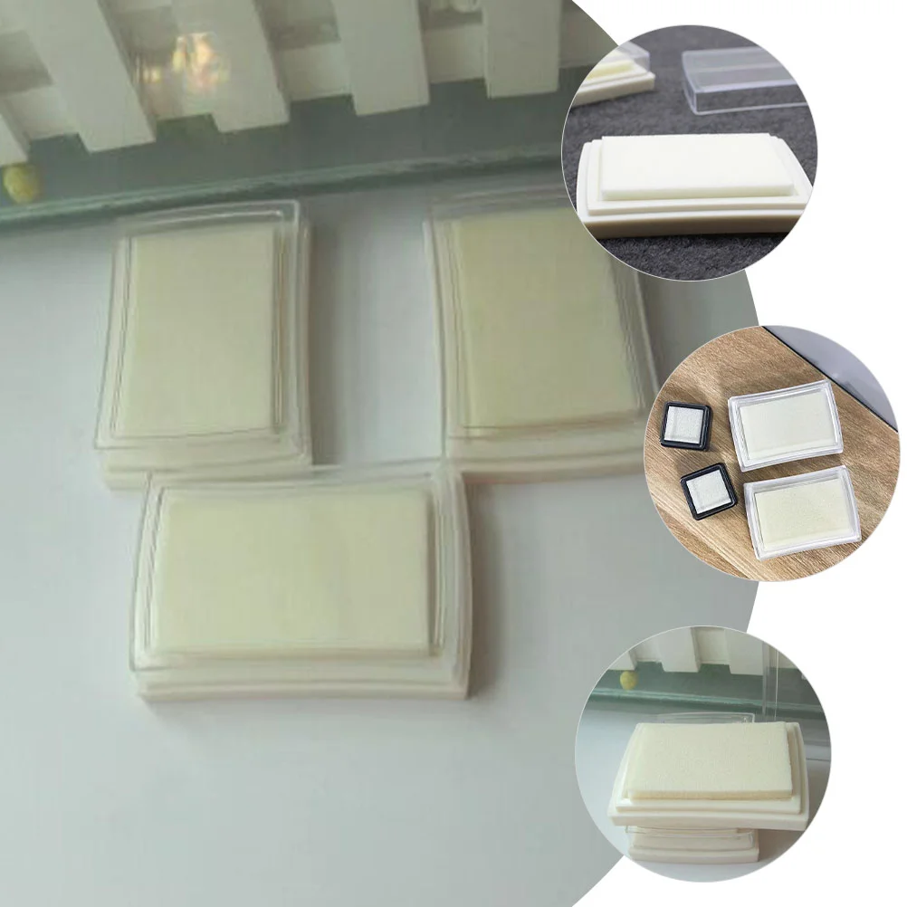 10pcs Office Washable Fingerprint Ink Pads Blank Diy Ink Pads Blank Sponge Stamp Pads washable ink pads