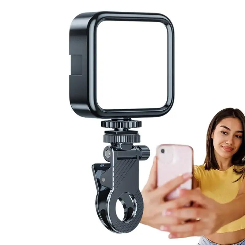 Phone Light Clip Portable 3-Levels Selfie & Fill Light Photo Light Battery-Powered Video Light Adjustable Brightness Clip-On For