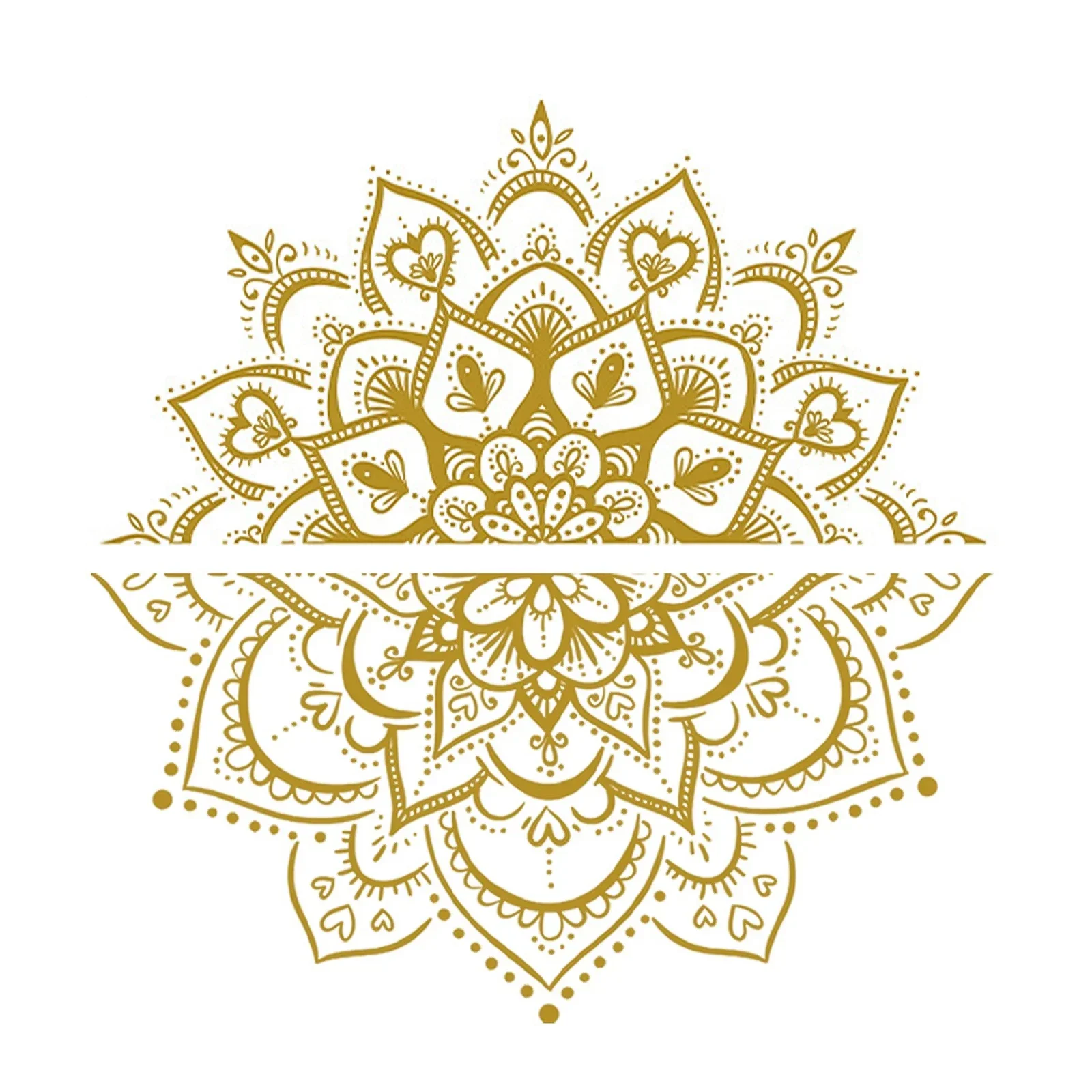 Mandala Lotus vinilo pegatina de pared flor de loto Datura Zen decoración calcomanías pegatina decorativa autoadhesiva pegatinas de pared arte de vinilo