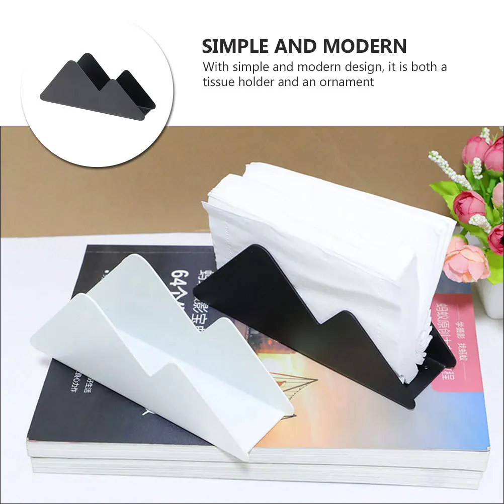

1Pcs Vertical Tissue Rack Black Stylish Napkin Holder Paper Towel Stand for Hotel Kitchen Supplies Creative Napkin Rack