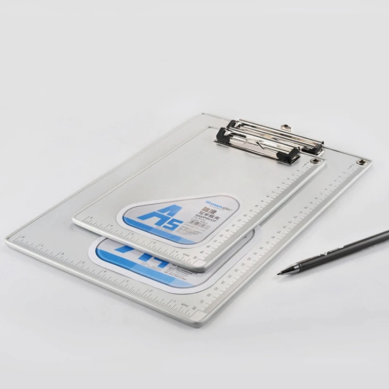 حافظة مكتبية من سبائك الألومنيوم اللامعة