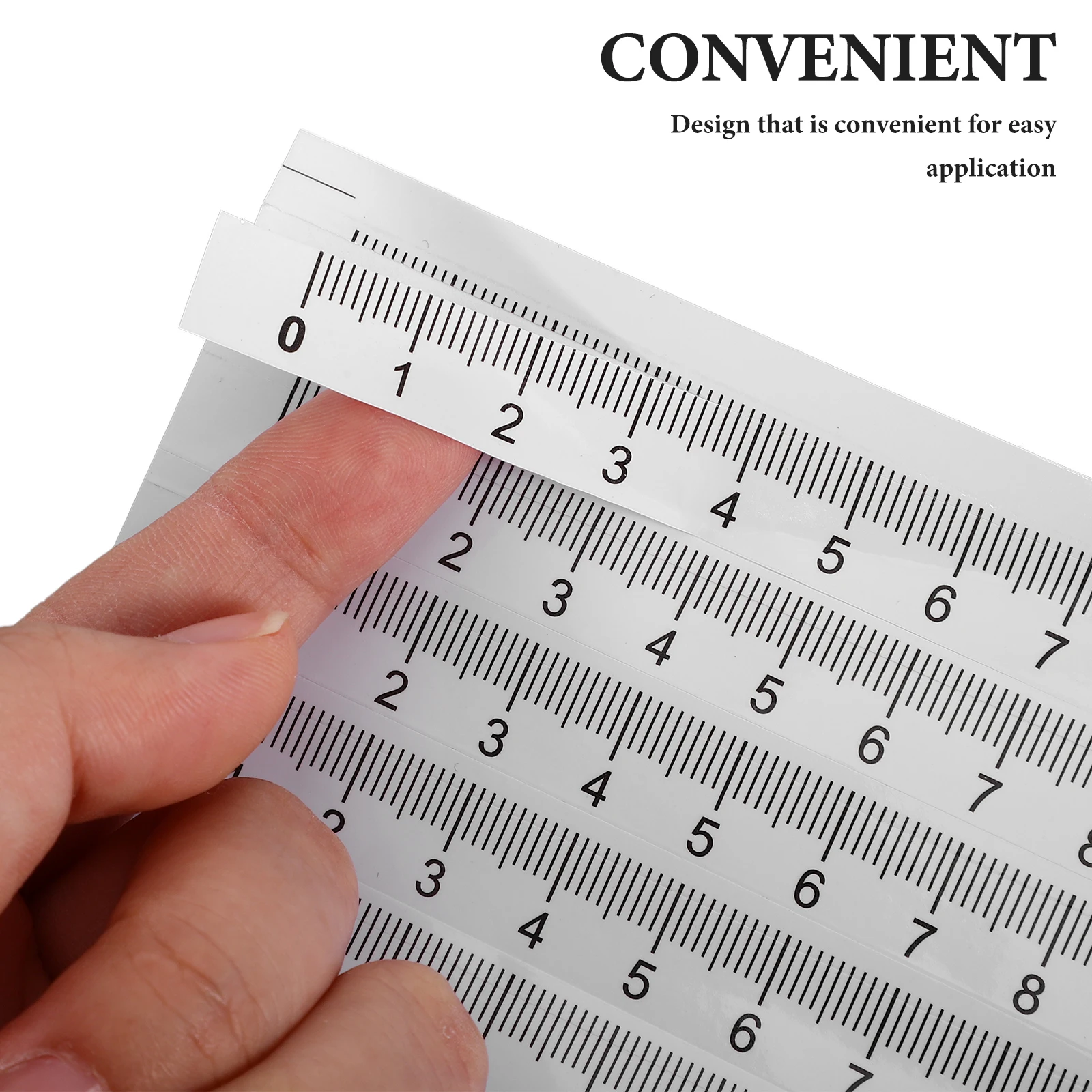 

20pcs Adhesive Measuring Tapes Ruler Tape Measure Sticky Transparent Waterproof Self-Adhesive Flexible Ruler For Damp
