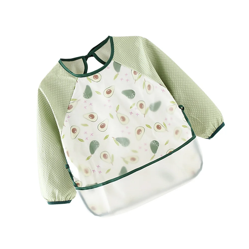 

Kids Waterproof Long Sleeve Dining Bib for Baby Infant Newborn Avocado Size 110 Breathable Lightweight Overclothes Baby Bib