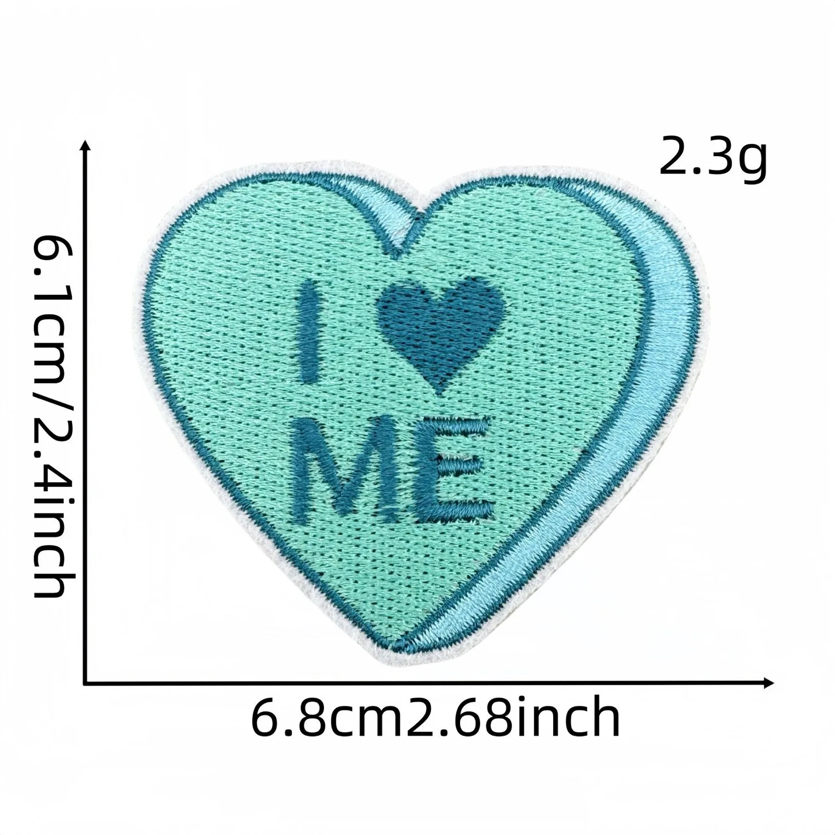 10pcs Embroidery Rainbow Heart Patches Iron On English Logo DIY Clothes Backpack Badge Appliques Wholesale