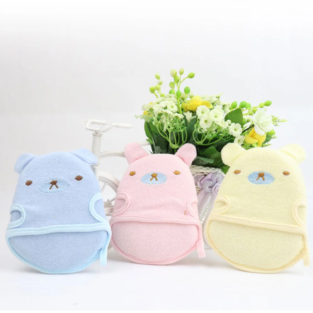 منشفة استحمام للأطفال بتصميم كرتوني أصفر للرضع، منشفة استحمام ناعمة لتقشير البشرة اللطيفة #3