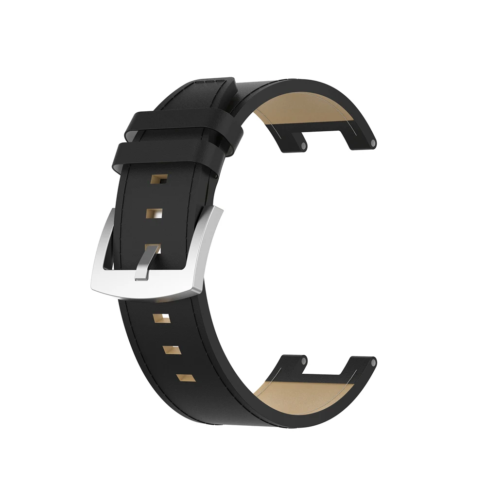 

Cowhide Leather Watch Band Strap for Huami Amazfit T-Rex A1918 - Black
