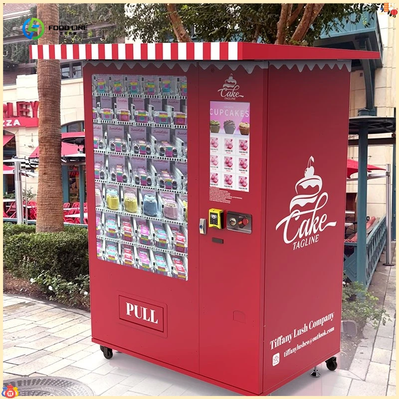 24 Hours Online Self Service Cake Vending Machine in Mall FL Customized Cakecup Vending Machine