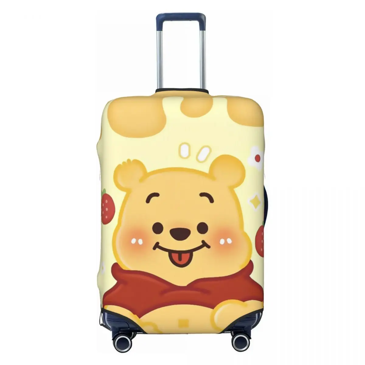 

Чехол для дорожного багажа с желтым медведем Винни-Пухом, эластичный чехол для чемодана с героями мультфильмов Kawaii, подходит для 18-32 дюймов