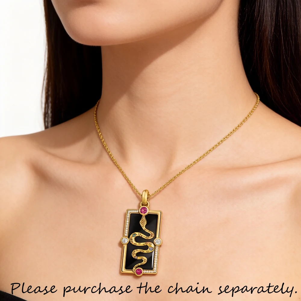 Yellow Gold Plated Pendant Snake Cosmic Talismans Brand New Fine Jewelry Accessories 925 Sterling Silver Bohemia Gift For Woman