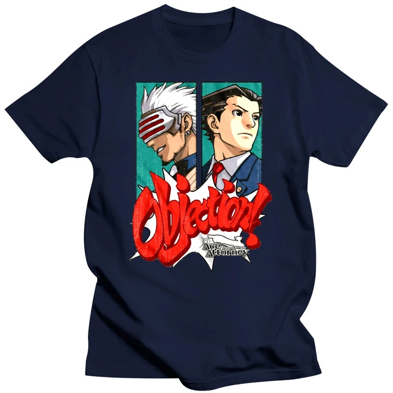 Ace Attorney T-Shirt Phoenix Wright Objection White Tee