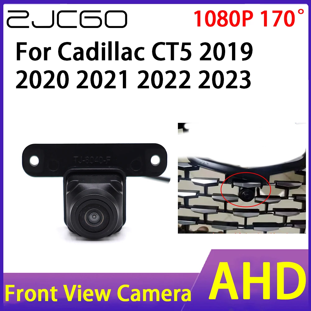 

ZJCGO Car Front View Camera AHD 1080P Waterproof Night Vision CCD for Cadillac CT5 2019 2020 2021 2022 2023