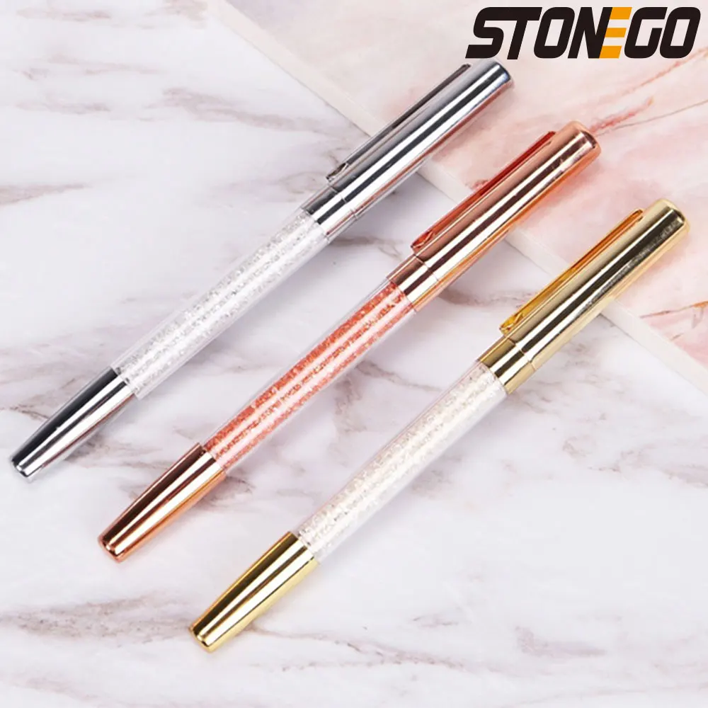 STONEGO Creative Crystal Diamond Ball Pen 0.5mm Refill Signature Ballpoint Pen for Office School Supplies