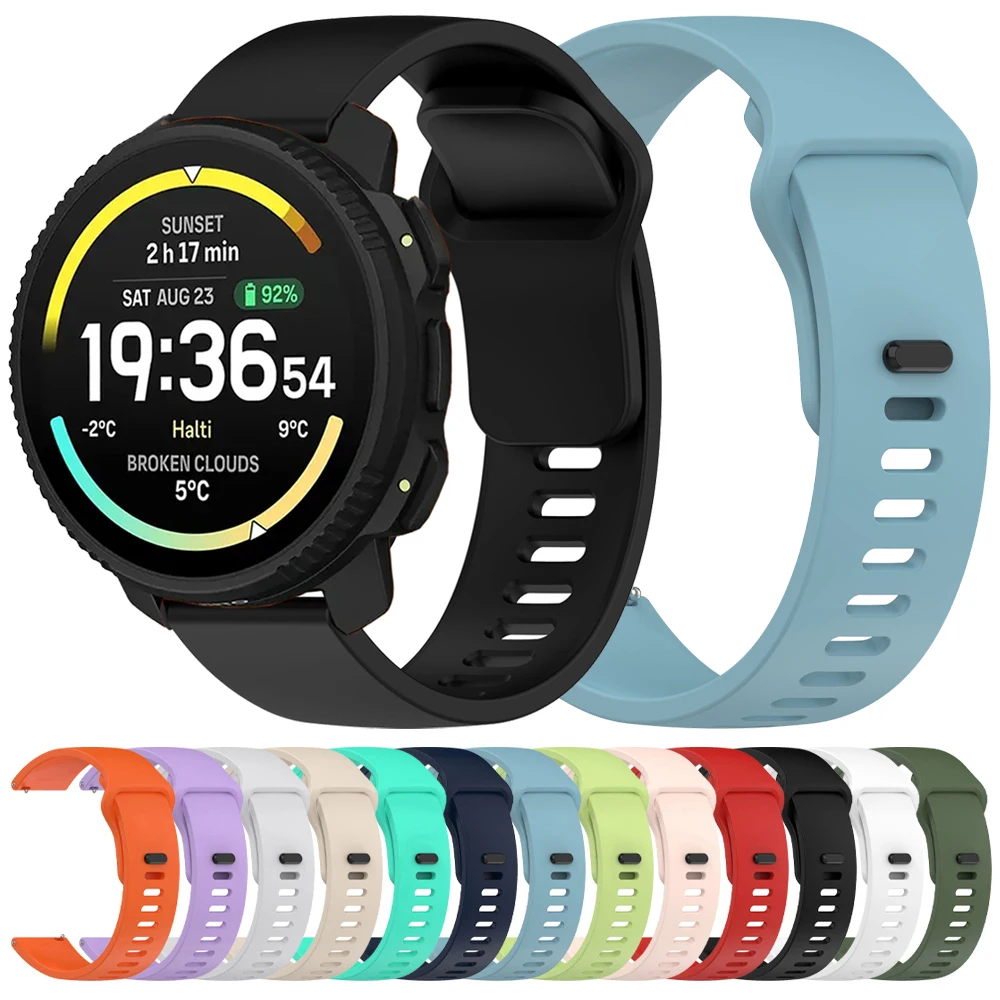 22mm Silikonarmband für Suunto Vertical 2 Correa Armband für SUUNTO RACE 2 RUN S/9 PEAK PRO DLC/5 PEAK/Ocean Smartwatches
