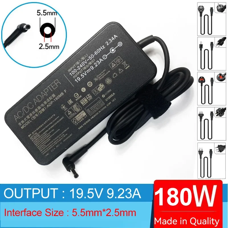 

19.5V 9.23A 180W 5.5*2.5MM Laptop Ac Adapter Charger For Clevo P650 P651 P651RE6-G P651RG-G P650RP6-G P650HS-G P651RE6 GP72