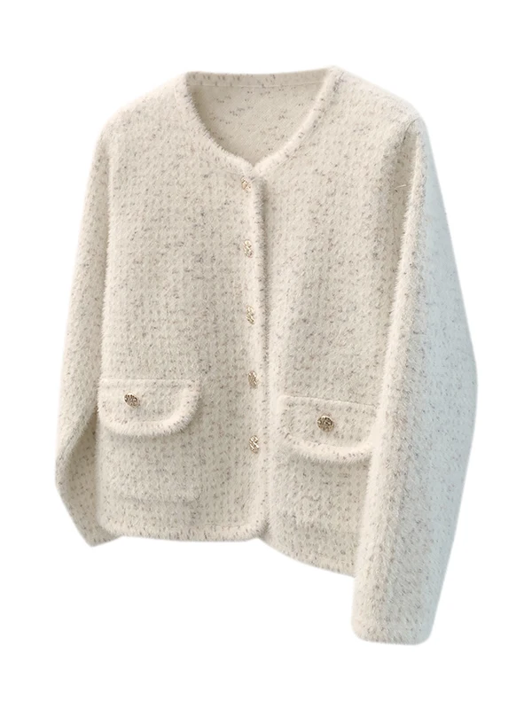 الراقية الملمس متماسكة سترة Jaet المرأة الشتاء Thiened ort ملابس خارجية التخسيس عادية فضفاضة تناسب طويلة Sve جولة Ne #5