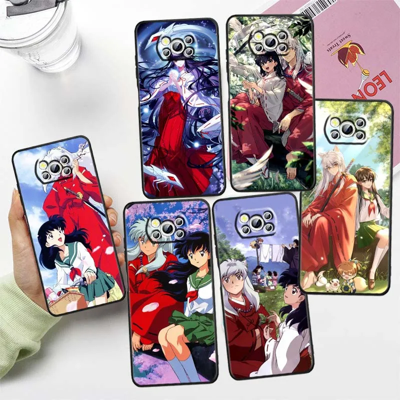 

Inuyasha Anime Art For Xiaomi Mi Poco F3 F4 F5 F6 X3 X4 X5 X6 X7 M3 M4 M5s M5 M6 GT Pro 5G Black Cover Phone Case