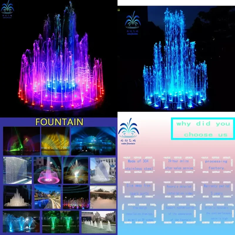 Feature Garden Dry Floating Equipment Lake Decoration Outdoors Light Dance Musical Dancing Water Price Music Fountain