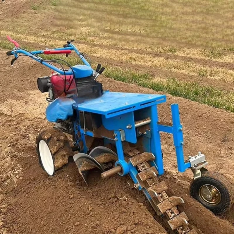 Good Quality Handheld Self-Propelled Double Chain Trencher Home Use for Lawn & Backyard Trenching