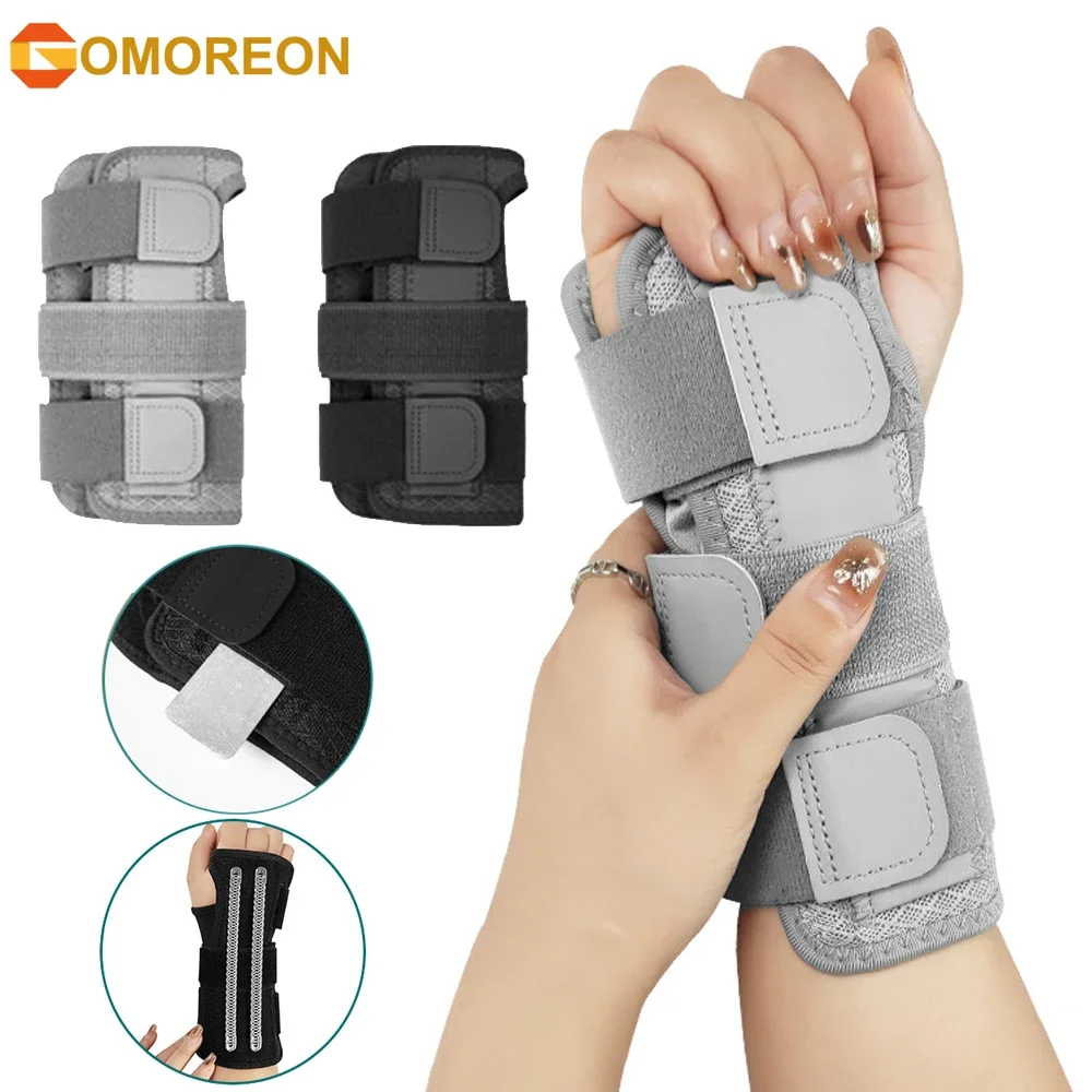 

Wrist Brace for Carpal Tunnel Relief, Adjustable Wrist Support Brace with Metal Splints, Hand Support for Arthritis, Tendonitis