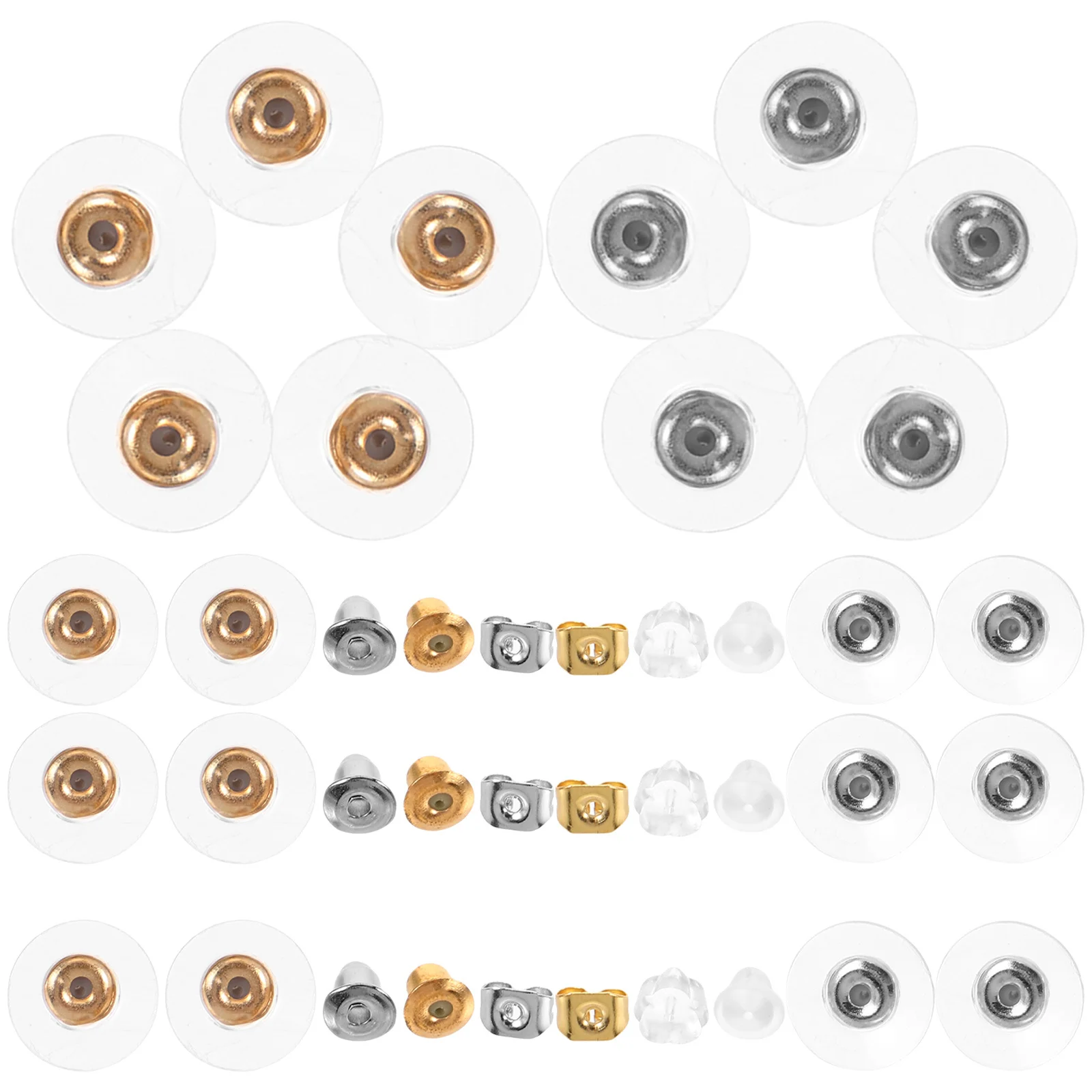 1 set Plastic Backs For Women Locking Earring Stoppers Secure Earring Backs For Heavy Earrings Diy Jewelry Making Kit